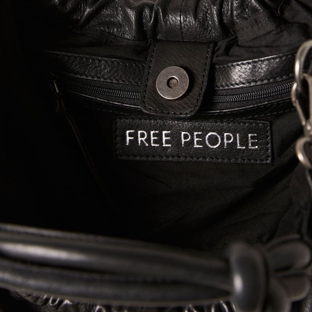 Free People Head Over Heels Leather Crossbody Bag in Black - Picture 5 of 10
